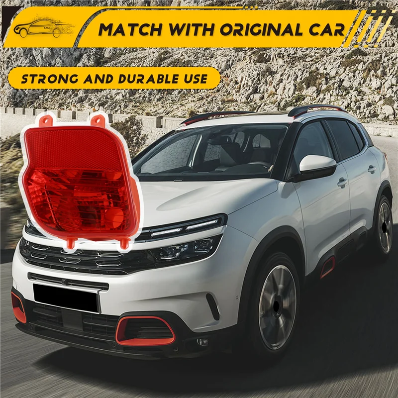 

New Rear Bumper Reflector Plate For 4008 Citroen C5 AIRCROSS 2016+ Warning Reflector Light Trim