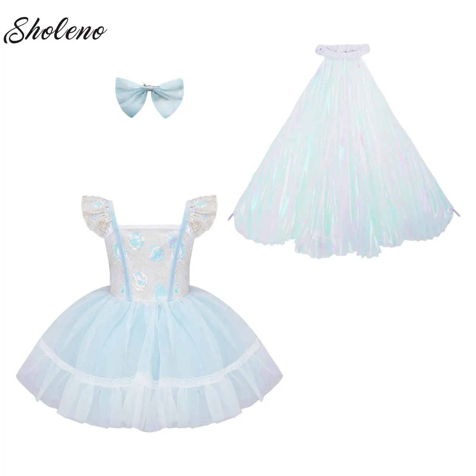 

Children Ballet Dress Modern Dance Ballet Tutu Dress Girls Fairy Elf Princess Ballerina Stage Costume Party Cloak Ballet Wear
