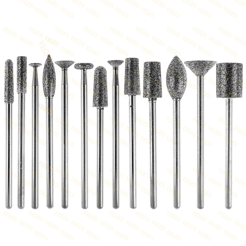 Low Speed HP diamond burs 10pcs Rotary Bur Set Dental Lab Polisher 2.35mm Shank Low Speed Hnadpiece Polisher