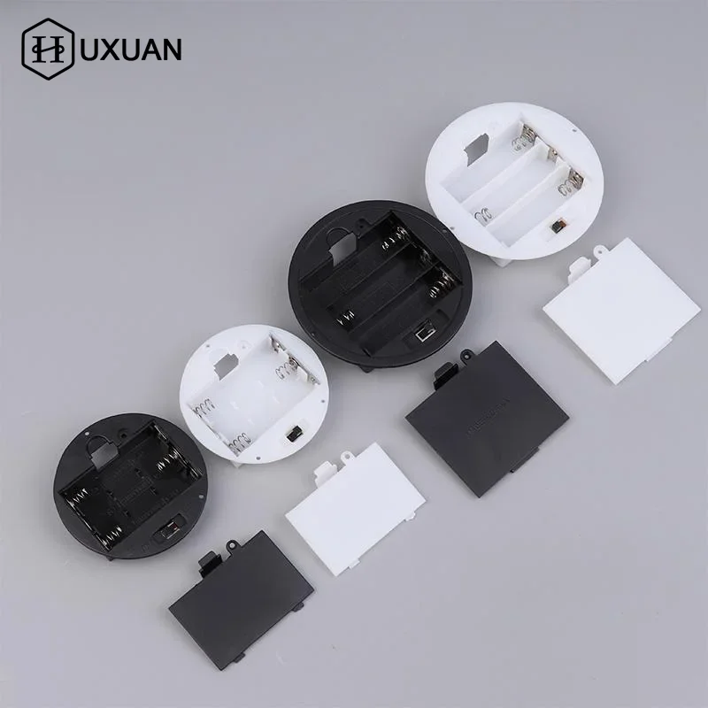 3Pcs 3 AAA/AA 4.5V Battery Case With Switch Cover Embedded Battery Holder Battery Storage Boxes Switch Socket Container