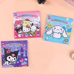 3 Pack/30 Sheets Cartoon Scene Sticker Book Self-Adhesive Reusable Creative DIY Stickers for Handbook Cup Phone Guitar Luggage