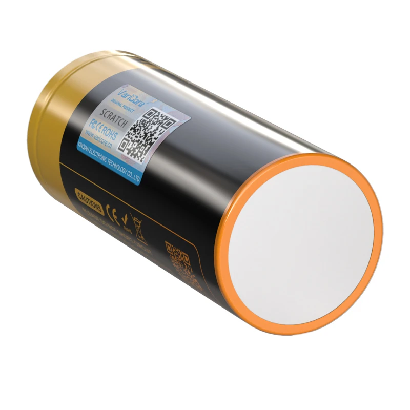 VariCore VC-2652 5200mAh 26650 20A بطارية ليثيوم قابلة للشحن 3.7 فولت مناسبة لبطاريات المصباح الأمامي