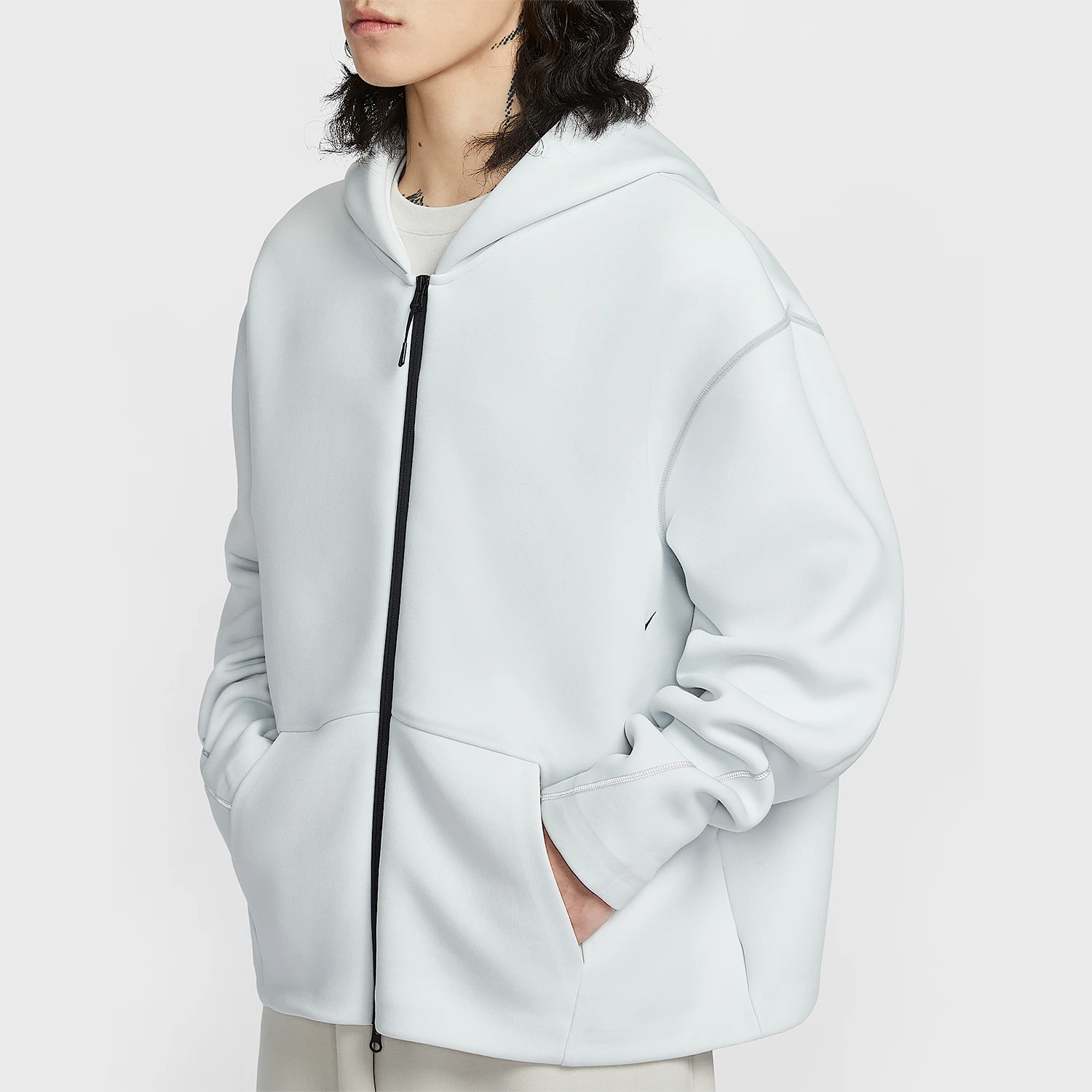 Nike genuine Tech men's knitted full-length zipper open top hooded jacket IF1320-101