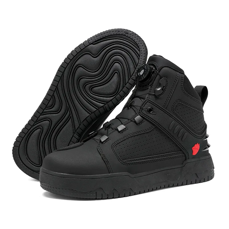 Motorlaarzen Heren Bikerschoenen Moto Sneaker Microfiber Leer Adventure Motocross Schoenen Antislip Motoruitrusting