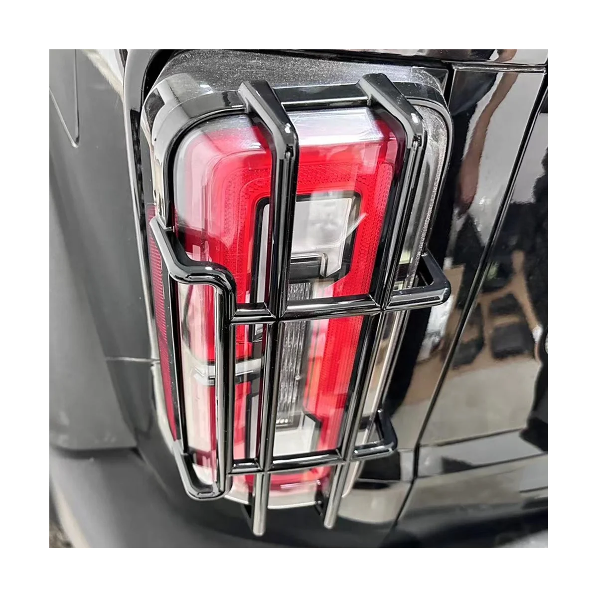 Tail Light Lamp Protection Cover for Ford Bronco 2021 2022 2023 Taillight Trim Lamp Hoods Car Accessories - Black