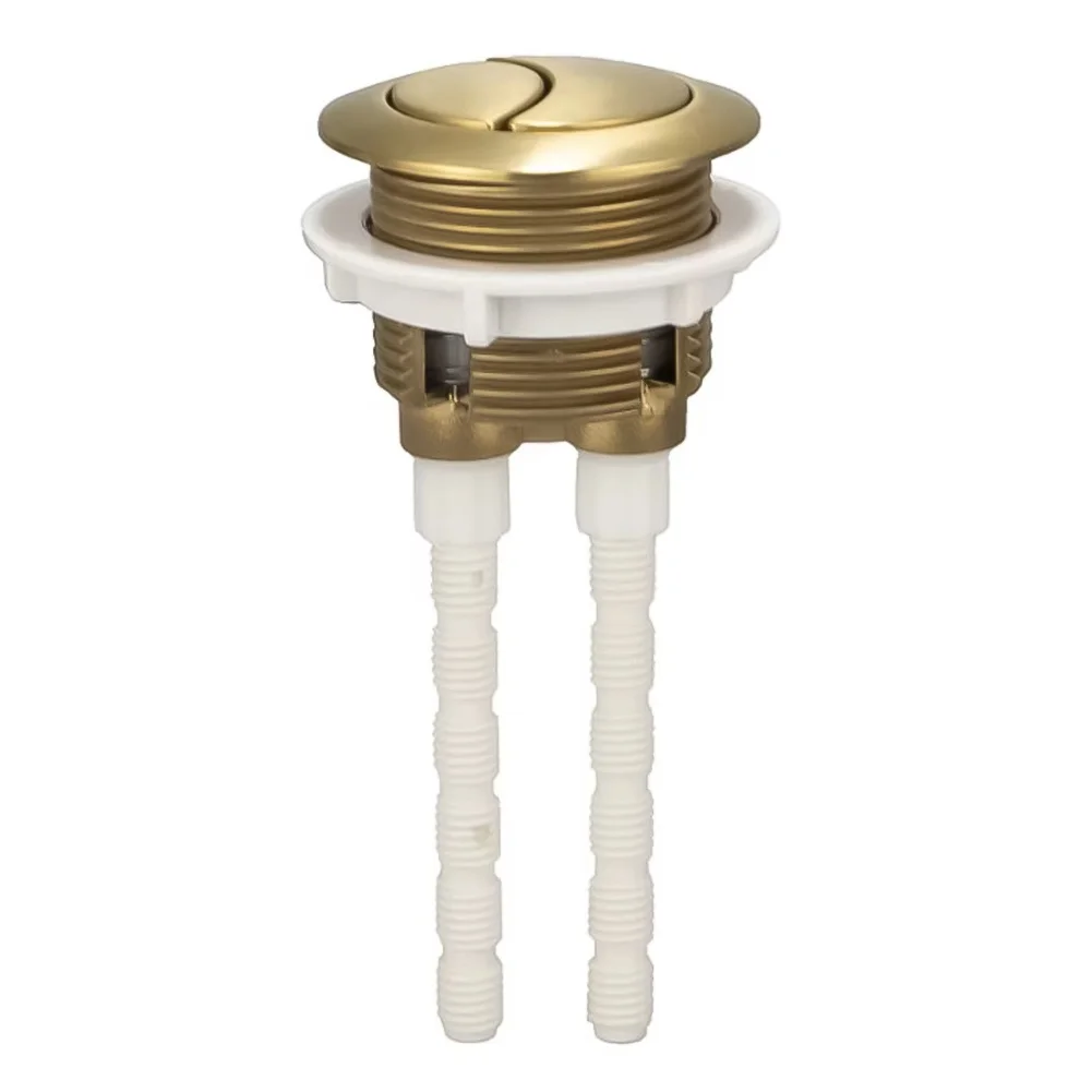 1pcs Toilet Button 38mm Brushed Gold Split Toilet Flush Tank Button Dual Flush Valve Press Flush Button Bathroom Supplies Decor