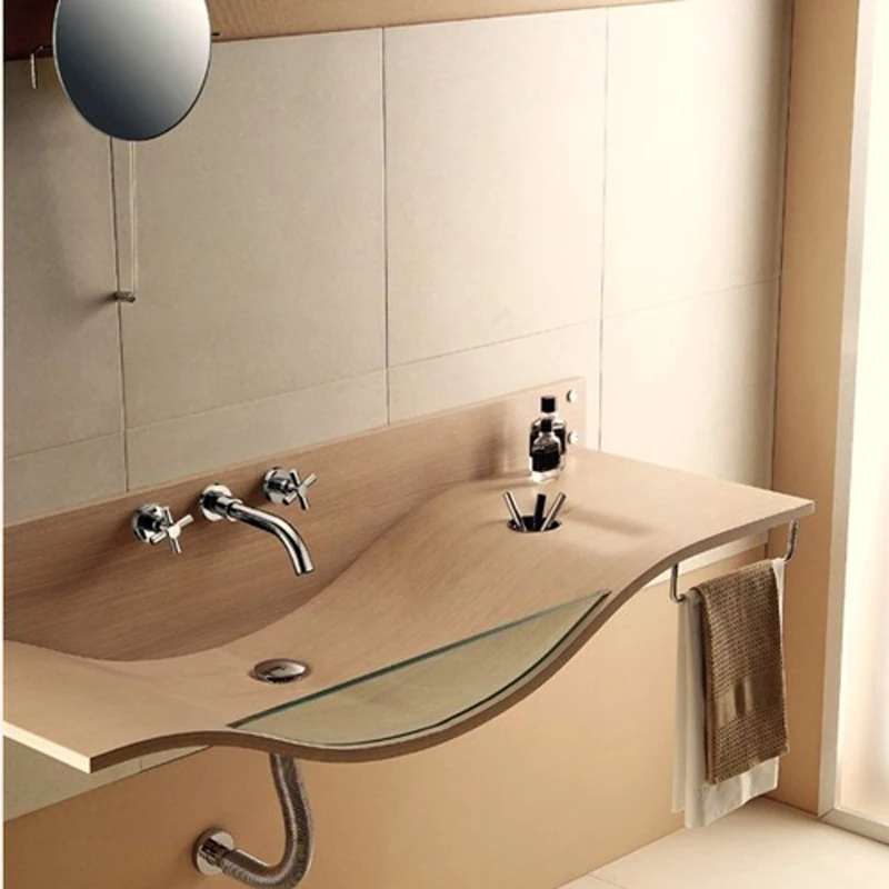 BAKALA Brass Mixer Basin Tap Bath Tub Sink mixer Chrome Finish Square Basin Mixer Tap In wall Basin Faucet Bathroom LT-318