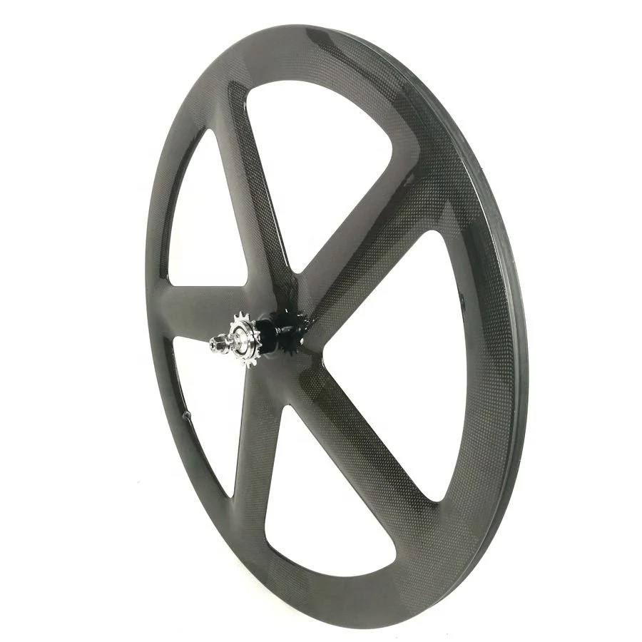 

55MM Height Five 5 Spoke Carbon Fiver Wheel Tubular Clincher 700C Carbon Track Wheel