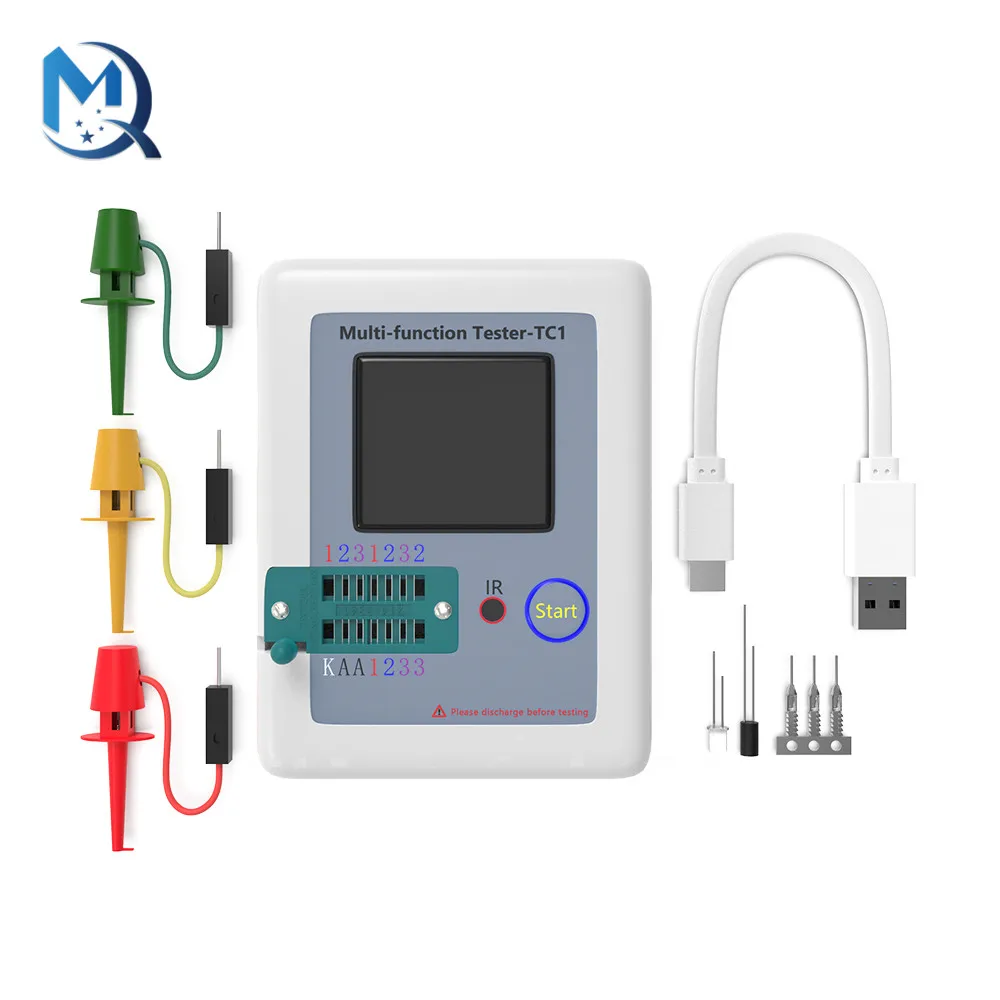 LCR-TC1 1.8 "TFT LCD Display Multi Meter Transistor Tester Dioda Triode Capacitor Resistor Tes Meter ESR LCR NPN PNP MOSFET COD