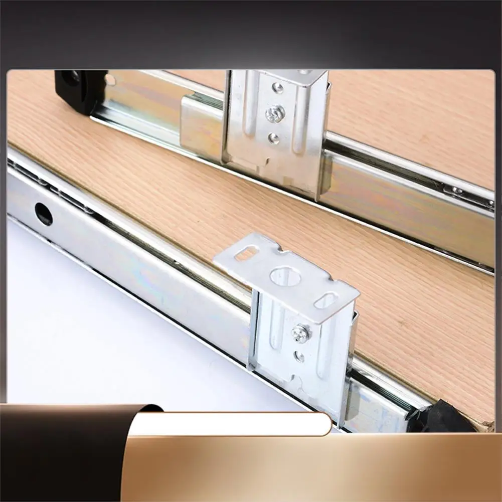 

35Key Desk Keyboard Drawer Rail Desk Tray Slide Rail Track Adjustable Side Mount Suites Underdesk Computer Slide Rail-N35R