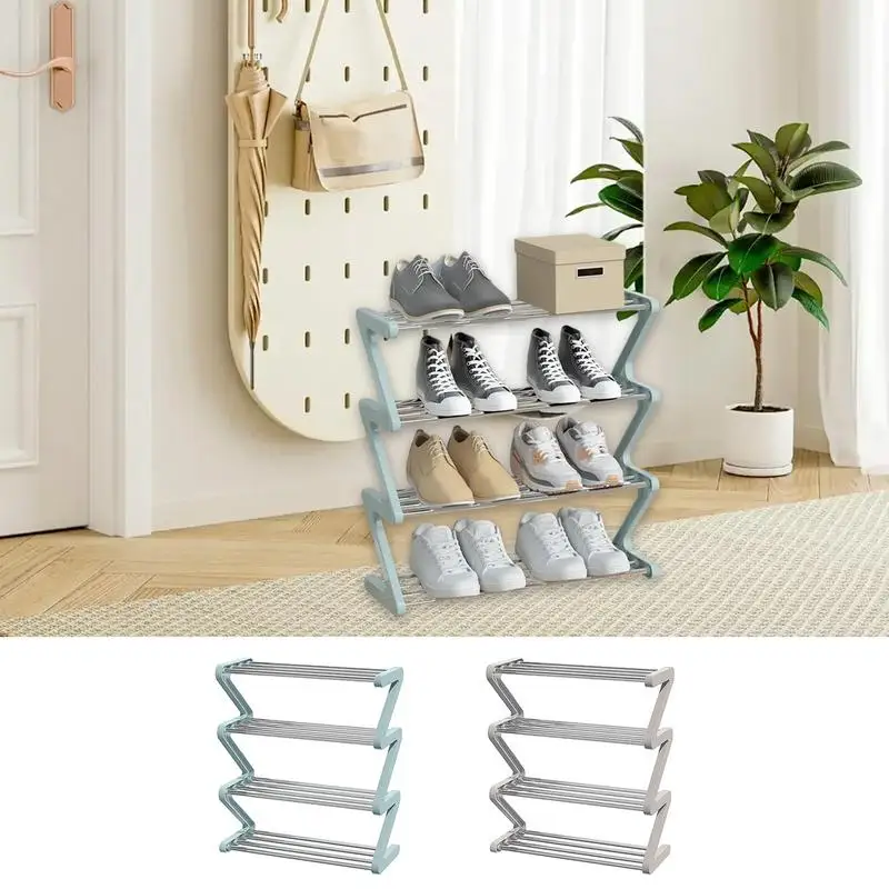 Boot Organizer Z Shape Shoe Storage Rack Multi Level Storage Shelf Shoe Boot Storage Shelf For Outdoor Closet Floor