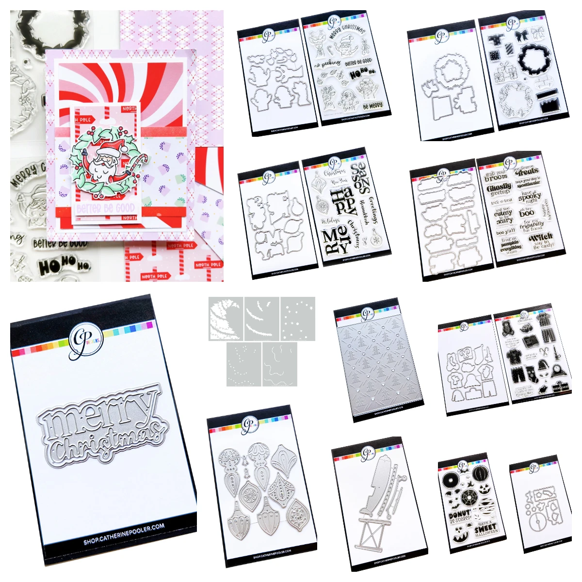 

2025 New Dies Stamps Stencil Set Merry Christmas Holiday Sentiments Santa's Crew Stamps Die DIY Scrapbooking Card Carft Handmade