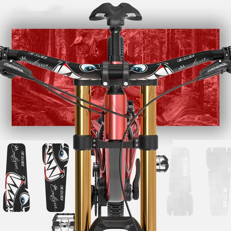 Bicycle Handlebar Protection Shark Sticker Mountain Bike Care Car Sticker Folding Frame Protective Film Scratch Resistant Wraps