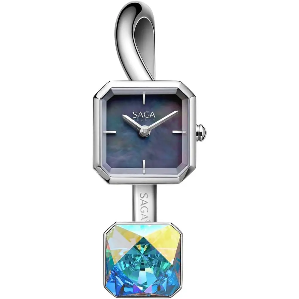

Женские роскошные кварцевые часы SAGA Light o Vendome с браслетом Cu Bangle, квадратный корпус 20 мм, швейцарский кварцевый механизм Ronda, водонепроницаемость 30 м.