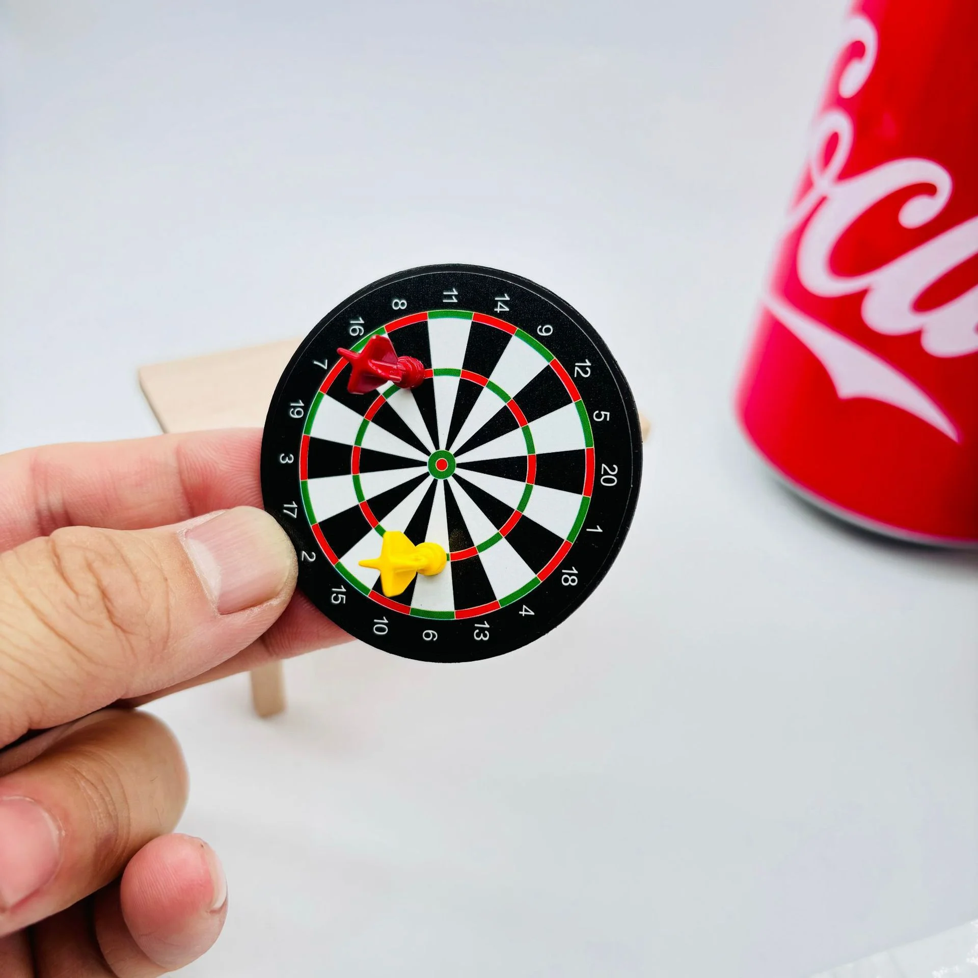 New 1/12 Scale Dollhouse Miniature Magnetic Dart Sports Plate Mini Wall Decoration For Doll Accessories Toys