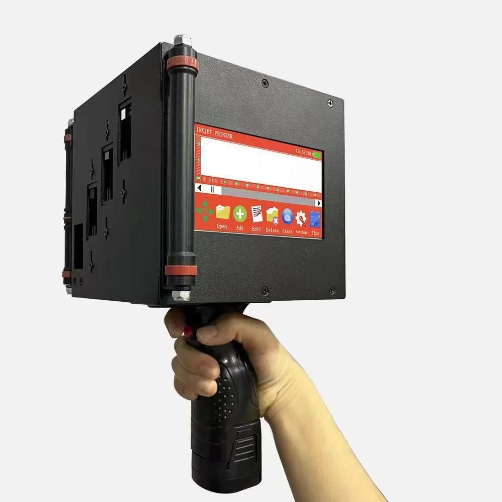 Portable Handheld Smart Inkjet Printer Manual Encoding Outer Carton Paper Featuring Batch Number Expiry Barcode Date Engine