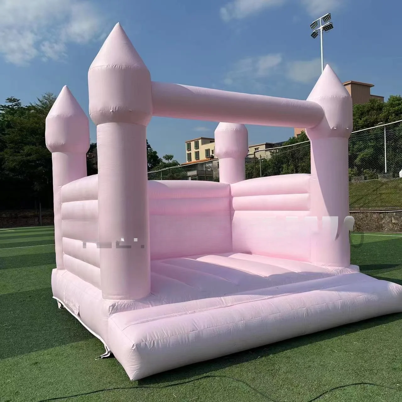 Outdoor inflatable wedding trampoline white mini popular trampoline castle