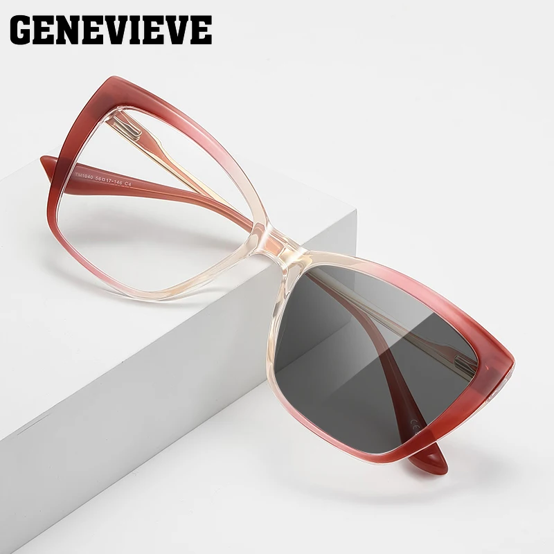 

GENEVIEVE New Large Frame Butterfly Personalized Design Anti-blue Light Reading Glasses Customizable Prescription Photochromic