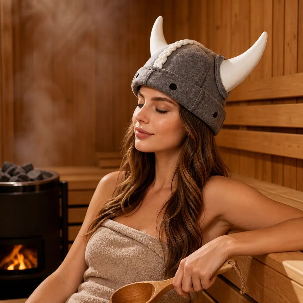 Gifts Wool Felt Material Sauna Hat Heat Resistant Unisex Wool Felt Sauna Hat Steam Bath Headwear Costume Parties