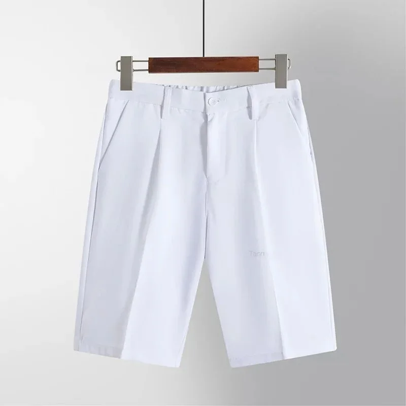 Summer Casual Drape Fabric Shorts Straight Leg Business Color Youthful Vitality Eighteen Length Autumn Collection