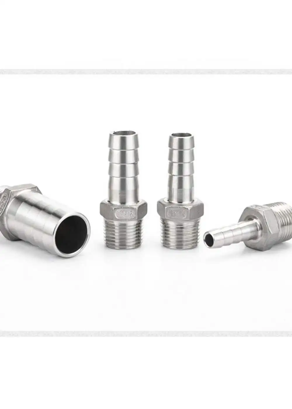 Raccord de tuyau à filetage mâle NPT, 1/4,3/8,1/2, raccord de connecteur de queue de tuyau barbelé OD, raccord de connecteur en acier inoxydable