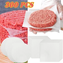 300Pcs Hamburger Patty Paper Round Wax Paper Sheet Square Parchment Paper for Burger Press Baking Cake Baking Separate