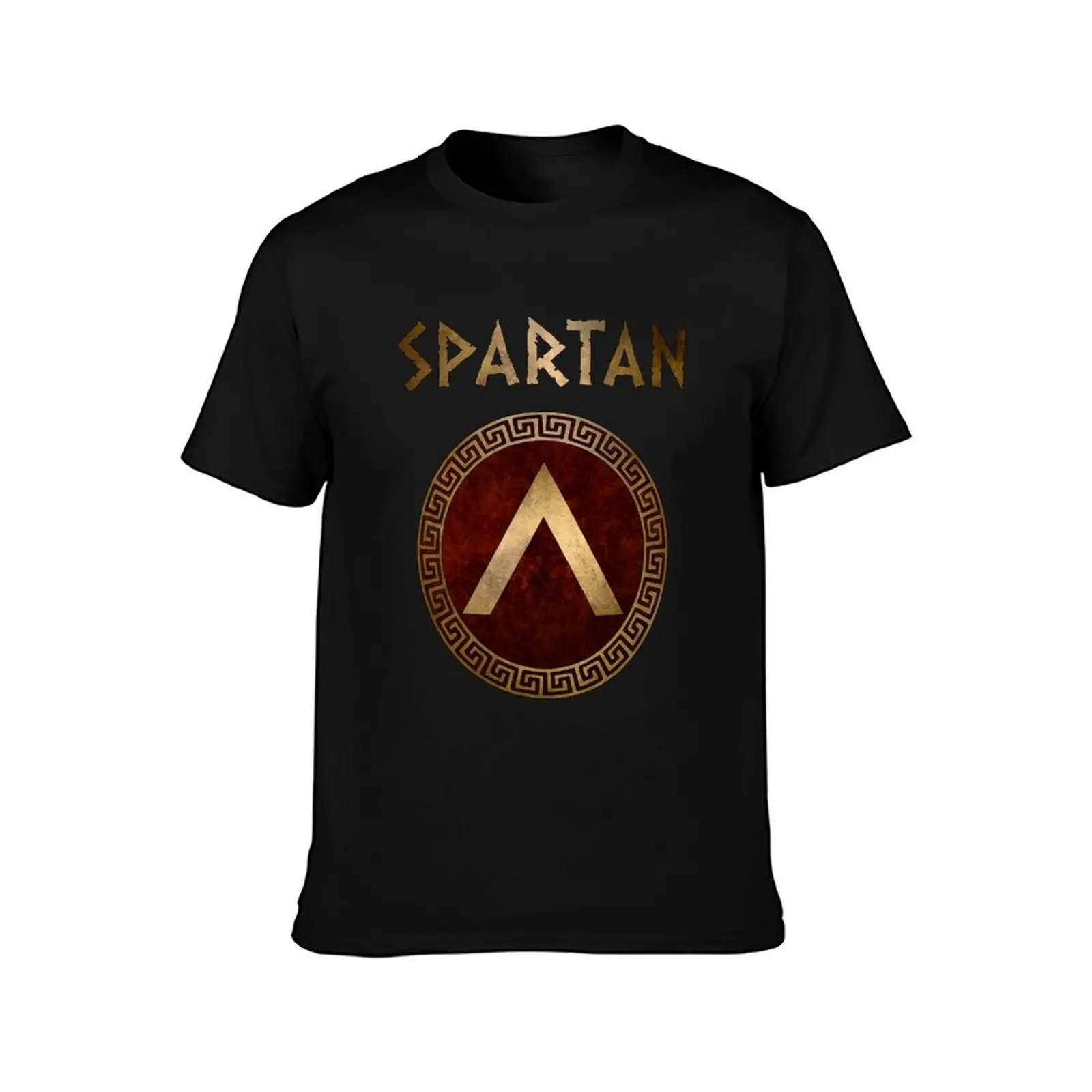 Spartan Shield Lambda Ancient Lacedaemonian Symbol of Sparta T-Shirt Stain Resistant Casual Tee T-Shirt