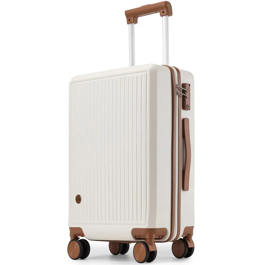 

Чемодан на колесиках с вращающимися колесами, 22x14x9, одобренный авиакомпаниями, ручная кладь, маленький жесткий чемодан с замком TSA, жесткий корпус