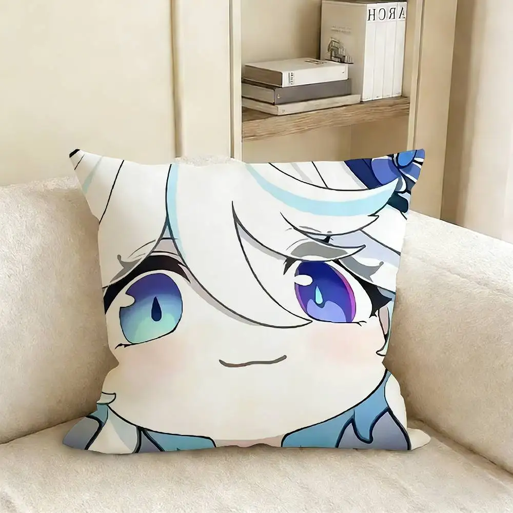 Super Popular Game Anime G-Genshin I-Impact Pillow Cover Sofa Cushion Cover Home Room Decoration Children Gift 3