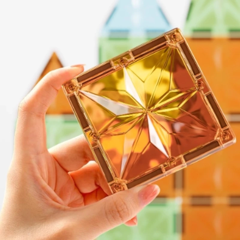 Magnetic Building Tiles Nature-Themed Puzzle Blocks 3D Magnetic Toys for Kids Strong ABS Core Double-Layer Reinforced Safe