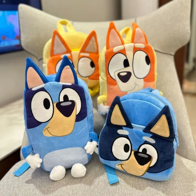 Cartoon Bluey Family Cosplay Kindergarten Children Schoolbag Bluebin Dog Backpack Cute Blue Orange Dog Backpack Children Gifts