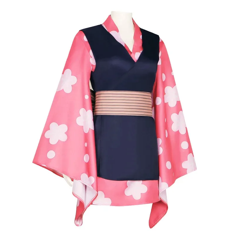 Disfraz de Cosplay de Demon Slayer Makomo, uniforme tipo kimono, máscara de PVC, peluca, disfraces de fiesta de Halloween para mujeres y niñas, 2025 aaa