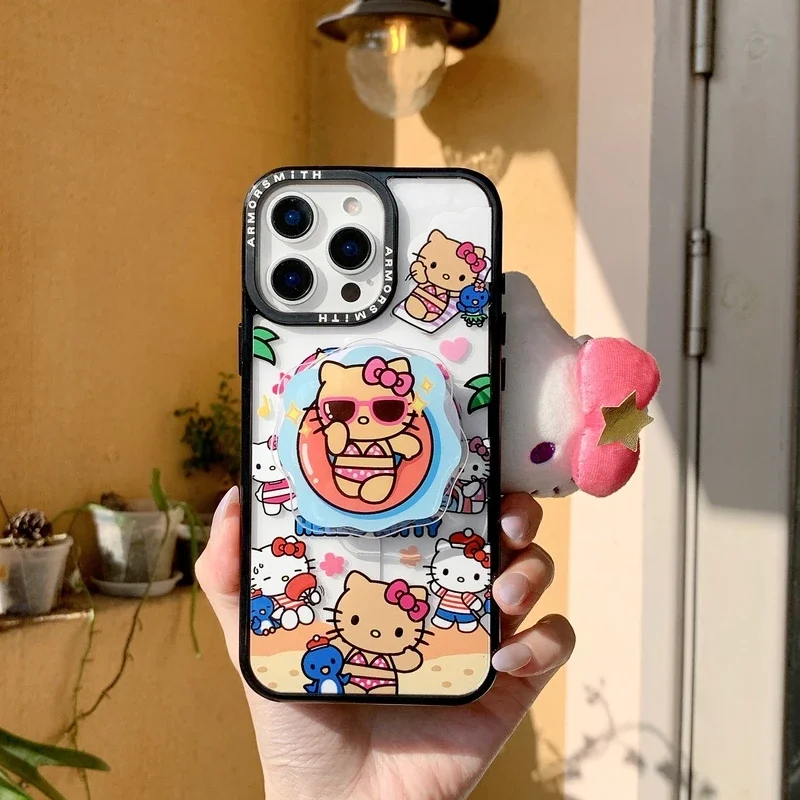 Magnetyczny uchwyt Magsafe Bezprzewodowe etui na telefon do iPhone 16 15 14 13 12 11 Pro Max Cute Cartoon…