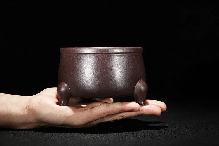 Chinese Yixing Zisha Semi Cascade Shohin Bonsai Pot 11.5x11.5x7.7cm On Sales New