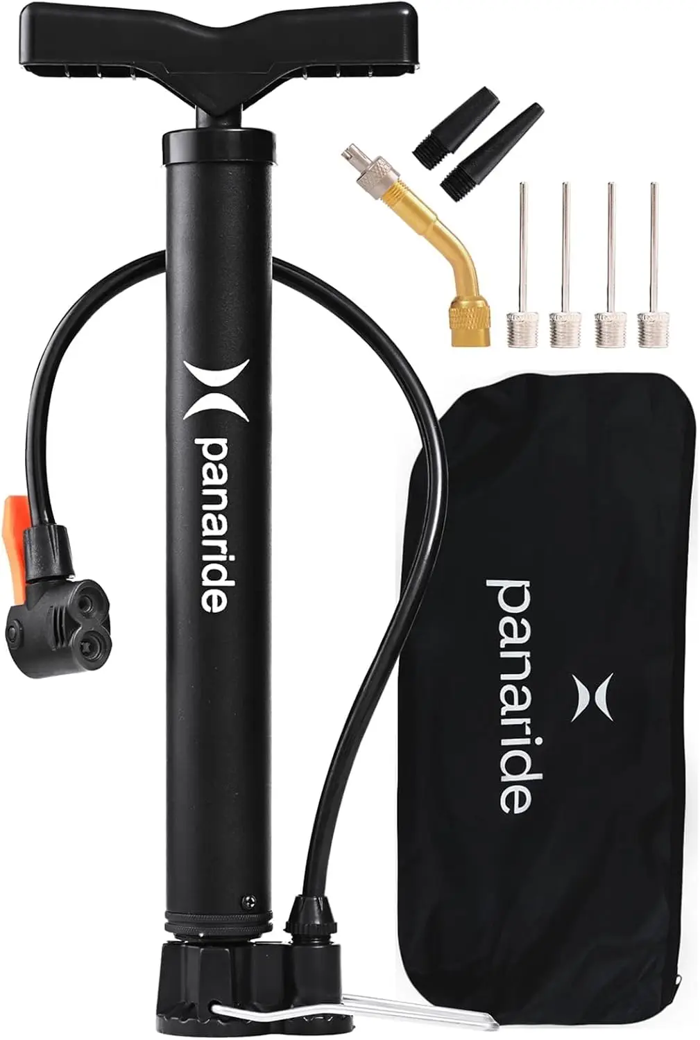 

Floor Bike Pump with Dual Valves for Road & Mountain Bikes, Stroller, Balls