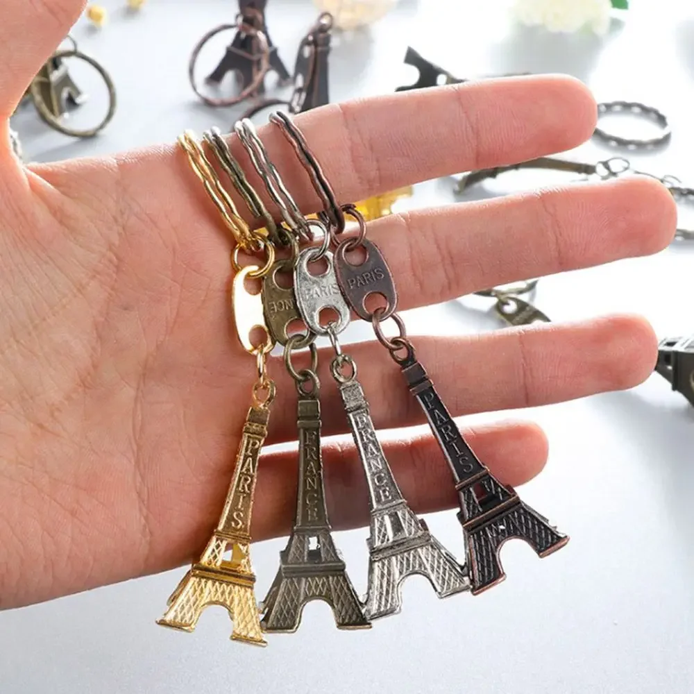 1pcs Mini Eiffel Tower Key Chain Ring Car Motorcycle Keychain Metal Creative Model Keyring Bag Pendant Christmas Gift Home Decor