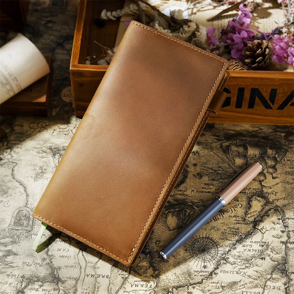 Imagem -06 - Handmade Couro Genuíno Capa Notebook Jornal Livro de Substituição Bens Semanas Tamanho 176 Páginas
