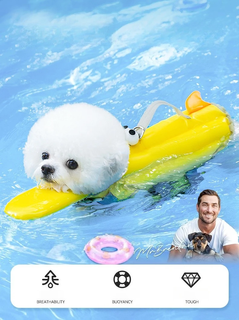 High Buoyancy Dog Life Vest Jacket Summer Adjustable Waterproof Pet Swimming Clothes for Small Medium Pet Swim Practice Supplies view 2