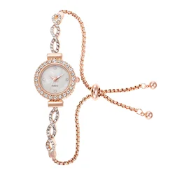 Women Bracelet Ladies Watch Golden Relojes Small Dial Quartz Leisure Popular Wristwatch Hour Female Ladies Elegant Relogio Clock