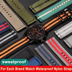 High-quality 20mm 22mm Nylon Canvas Strap Universal Type Sport Quick Release Watch Band Bracelet for Seiko Omega Mido CITIZEN