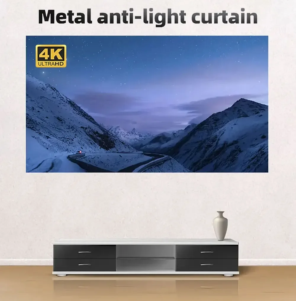 Portable Projector Screen 16:9 Foldable Projection Screens Home Cinema House Indoor Outdoor Theater 4K HD 1080P Anti Light Flat