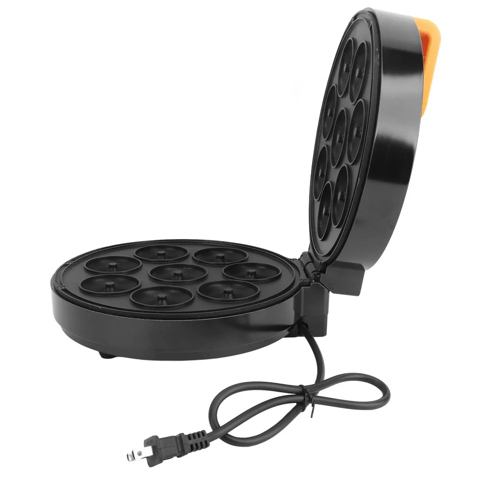 ماكينة صنع الدونات الصغيرة سطح غير لاصق سهل التنظيف 8 دونات قابس أمريكي 110 فولت لأجهزة المطبخ #3