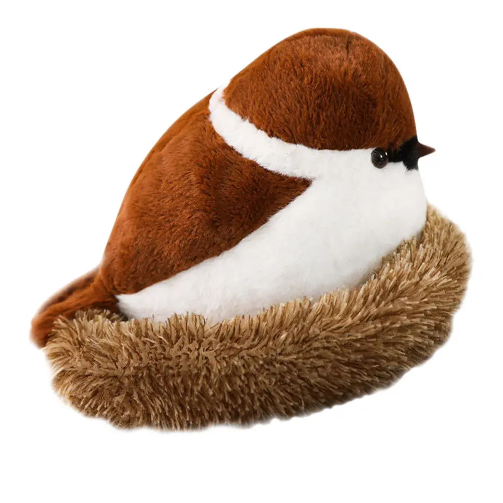 

Реалистичная миниатюрная фигурка воробья: Декоративное украшение для дома, подарок для детей, коллекционная модель воробья