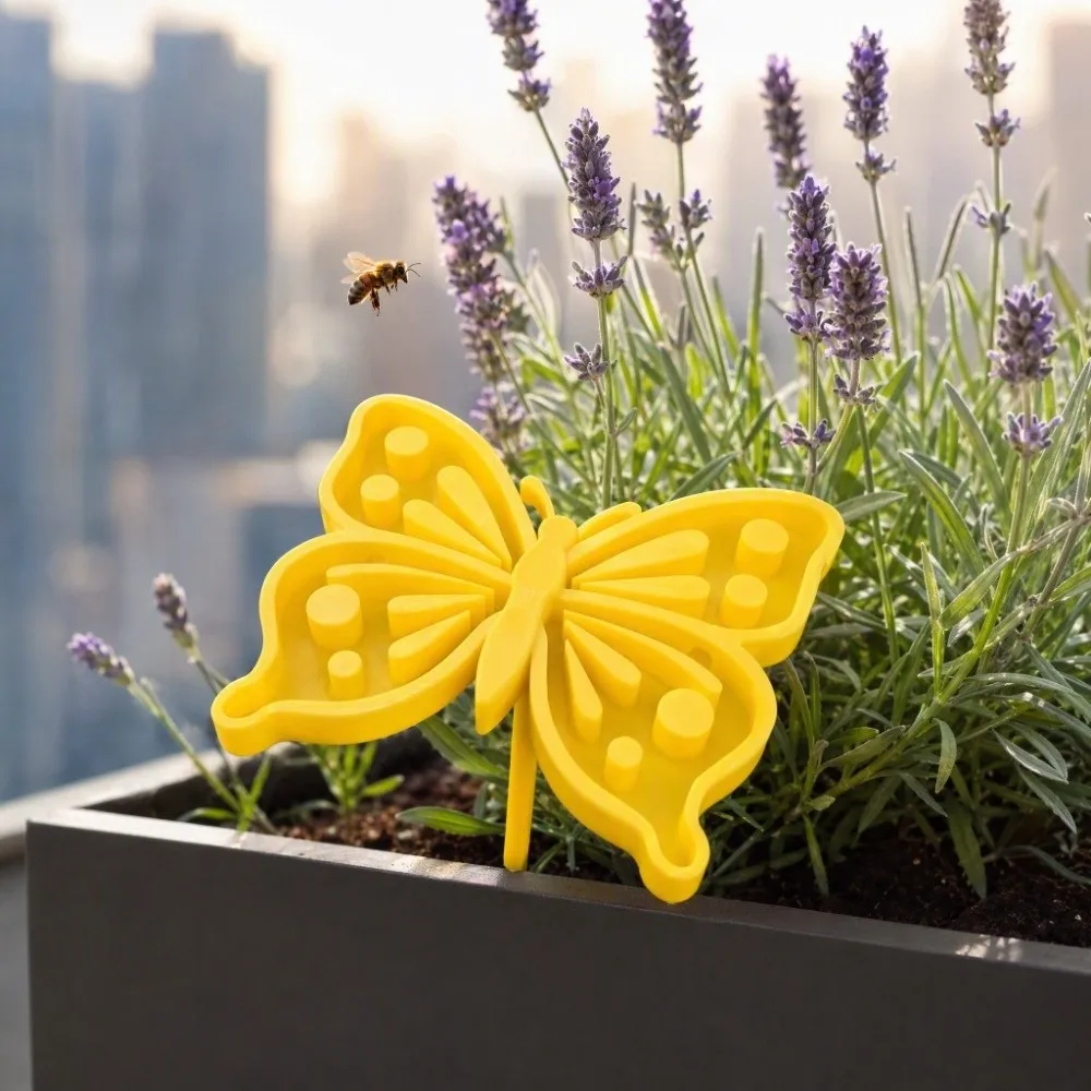 3D Printed Bee Butterfly Water Dispenser Garden Decoration Butterfly Shape Bee Watering Station DIY Gifts Insect Drinking Cup