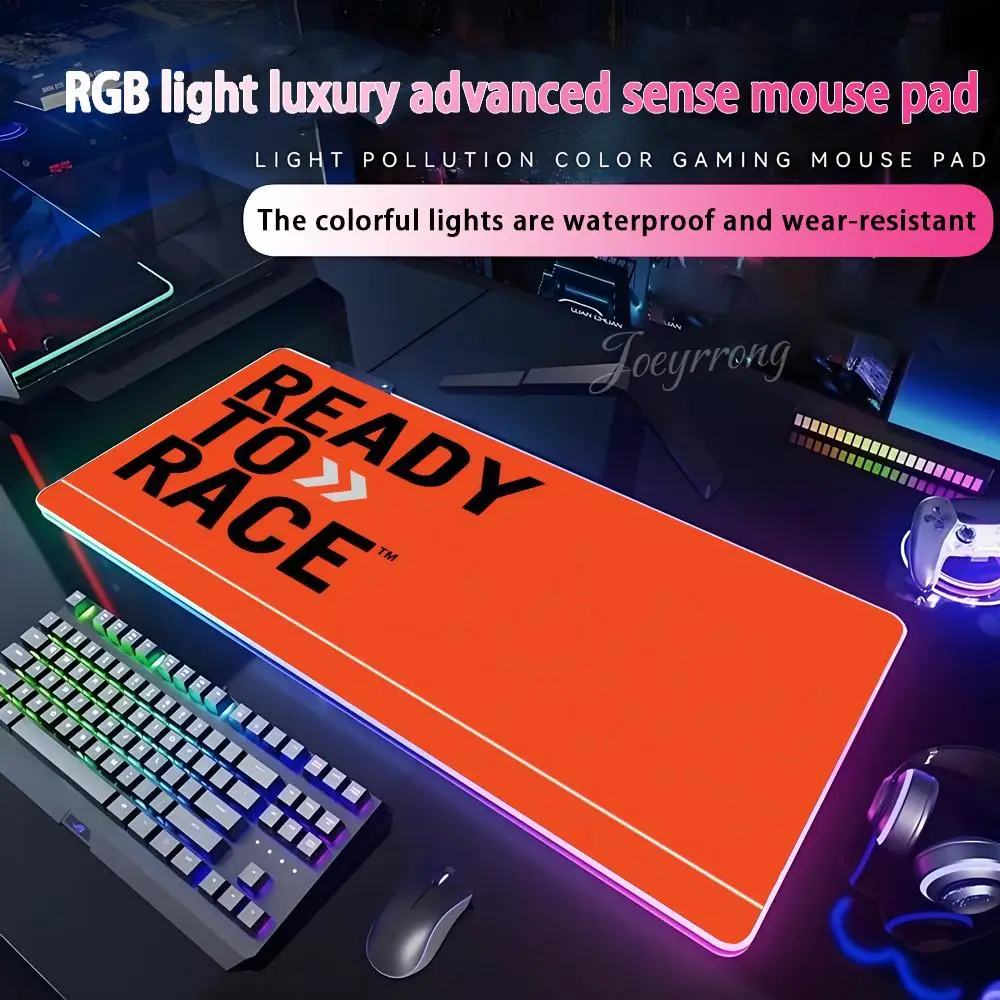 

Ready To Race Motorcycle Mouse Pad RGB Mouse Pad Extended Gaming Keyboard Seven Colors LED Mats Large 1000x500mm XXL Gamer
