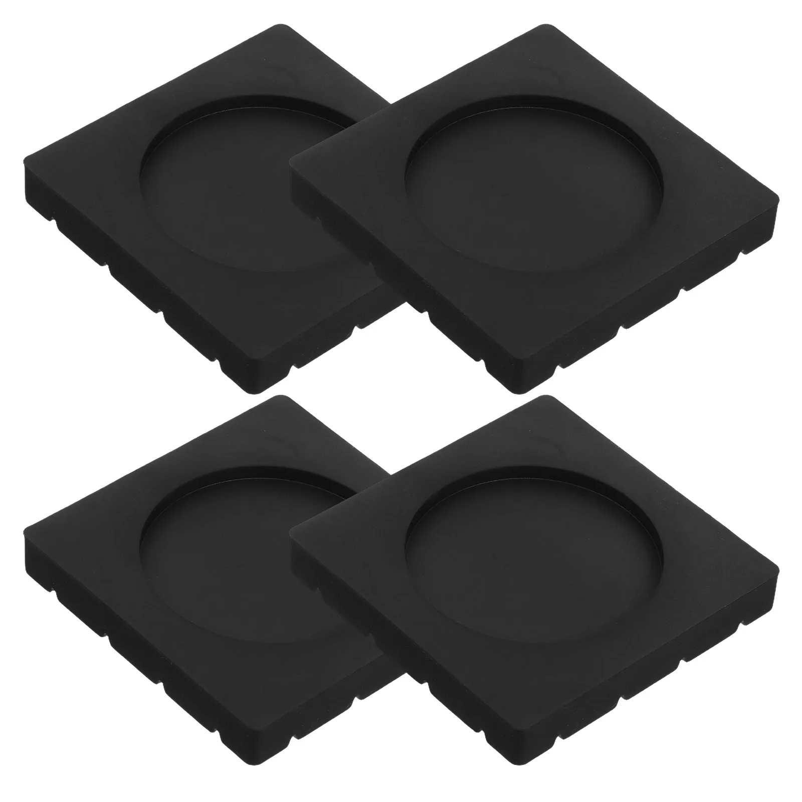 

4pcs Washing Machine Anti-vibration Pads 6cm Black Rubber Noise Reduction Non-slip Feet Mats for Home Appliances