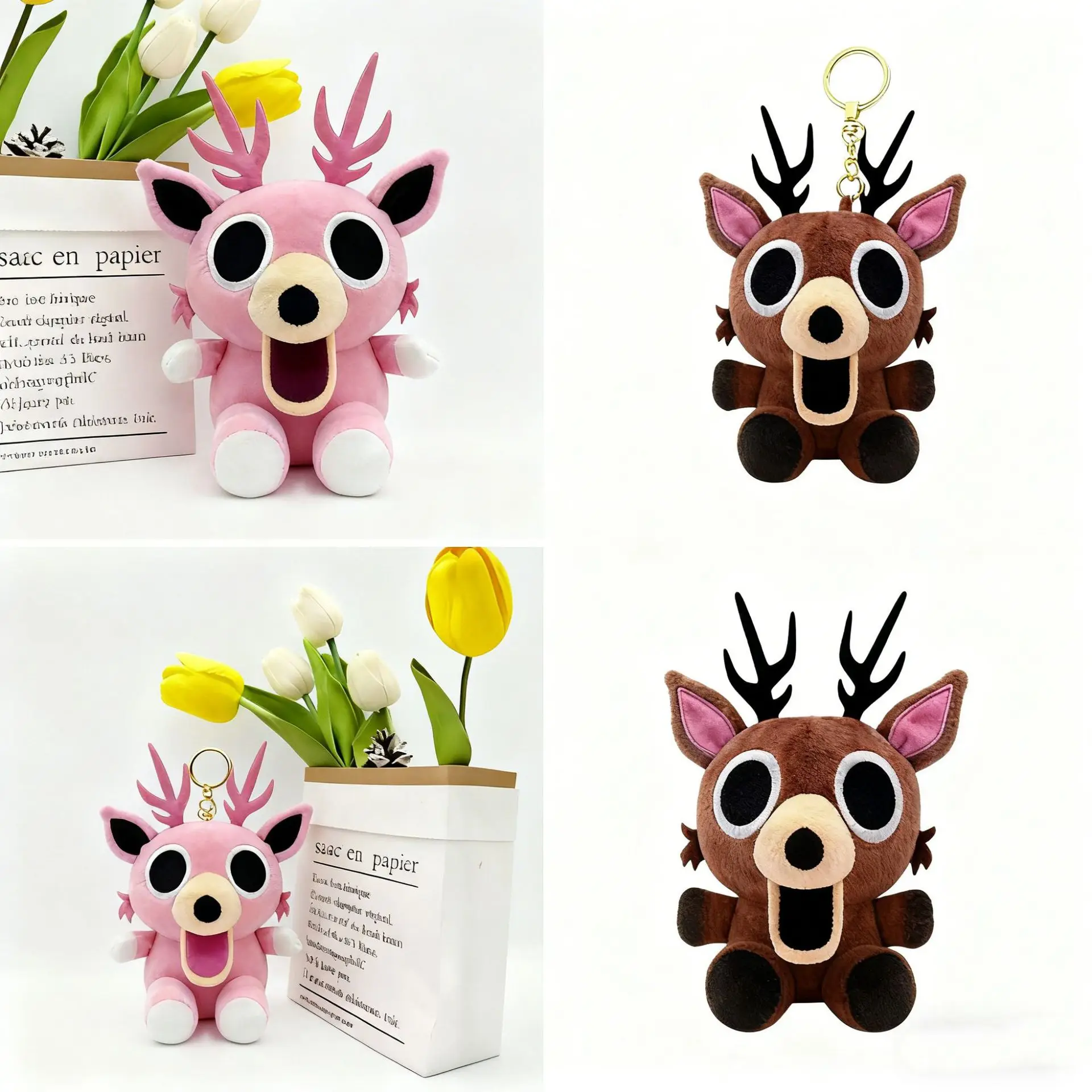 2026 جديد 99 ليالًا في الغابة لعبة قطيفة البضائع البني الوقوف والجلوس الأيائل الغزلان الأبيض البومة محشوة دمية وسادة لهدايا الأطفال