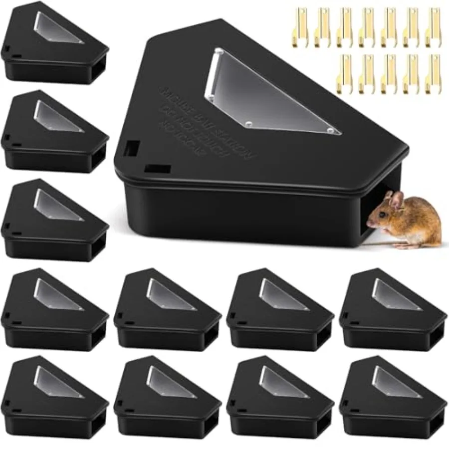 

Pcs Upgraded Mouse Bait Station with Key and Visible Window Indoor Required Mouse Stations Mice Traps Boxes Station for Small M