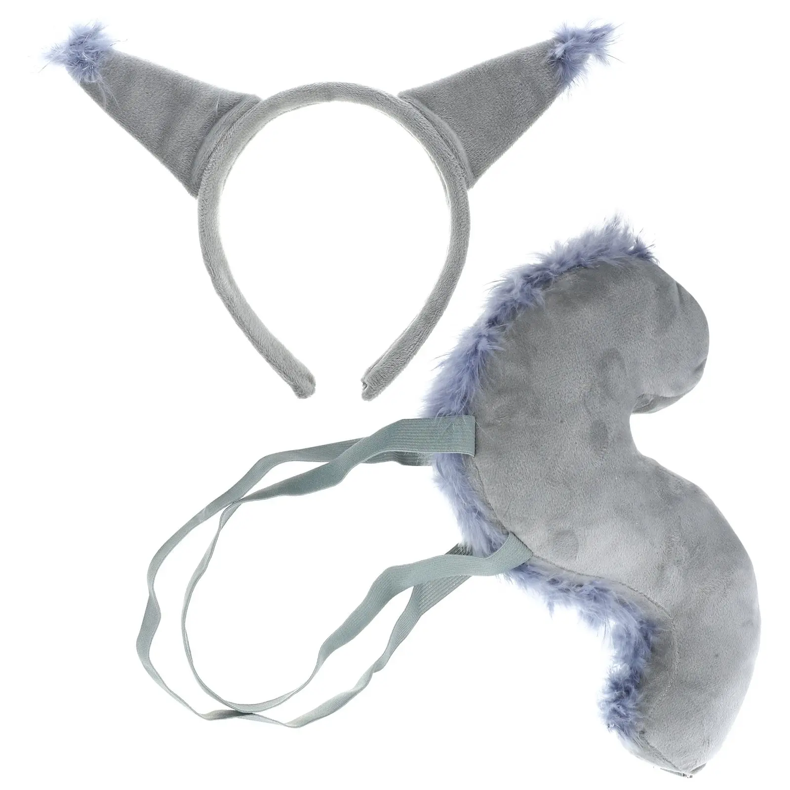 

Squirrel Headband Tail Pet Plush Dog Squeaky Decor Cosplay Accessory Ear for Kids Animal Costume Set