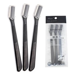 3 Pcs Eyebrow Trimmer Face Razor Eyebrow Portable Blades Shaver Knife Hair Remover Set Makeup Eyebrow Profiler Tools